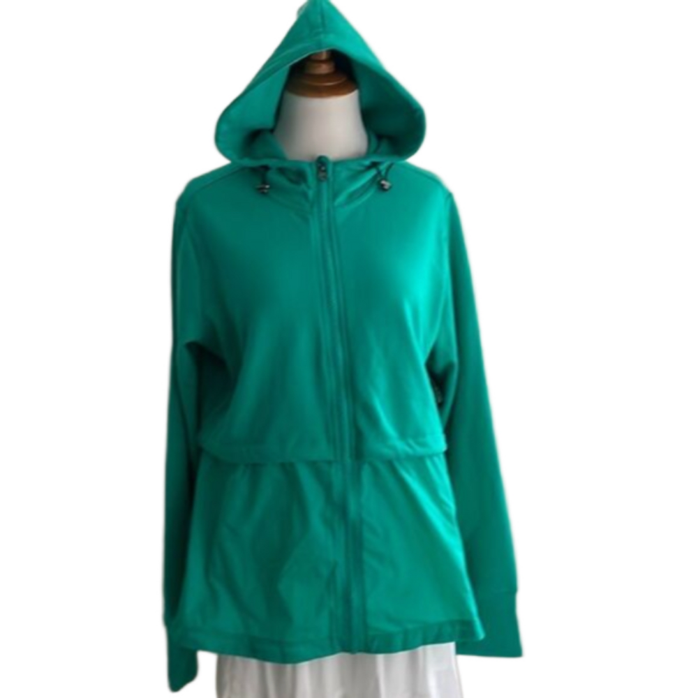 NWT Sweatshirt/windbreaker hooded full zip girls large 12–14